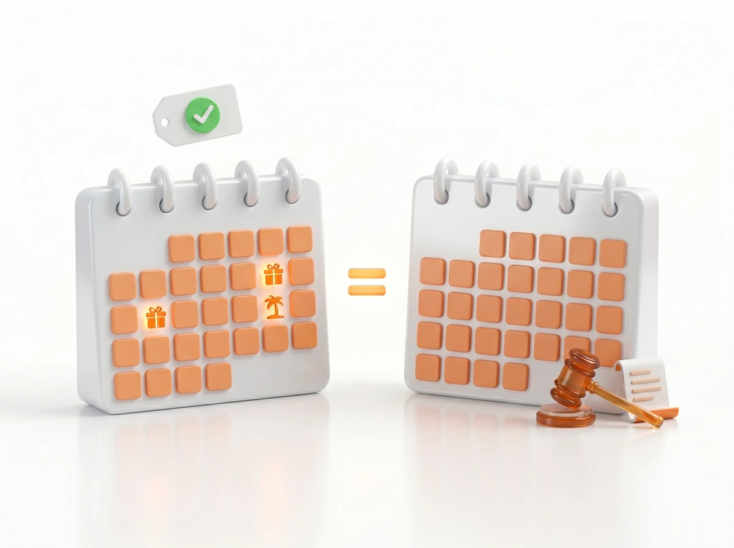 Ilustração explicando o que são dias úteis e dias de calendário